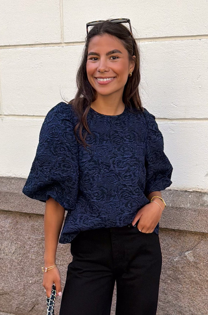 Shelly Blouse Navy Blue