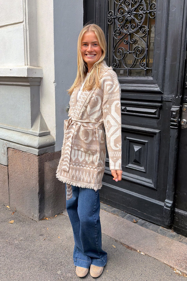 Autumn Frill Cardigan Beige