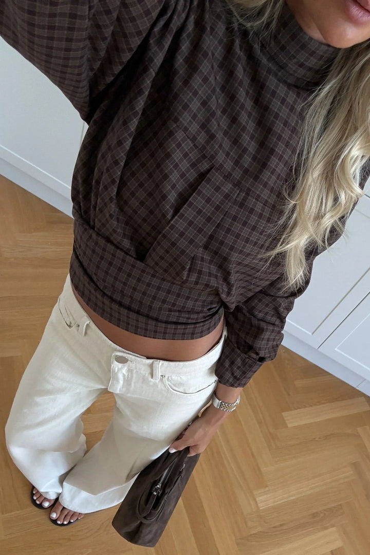 Lisa Shirt Devana Brown Check
