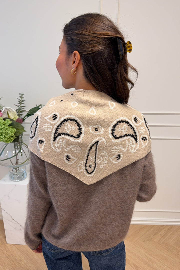 Paisley Small Scarf Beige
