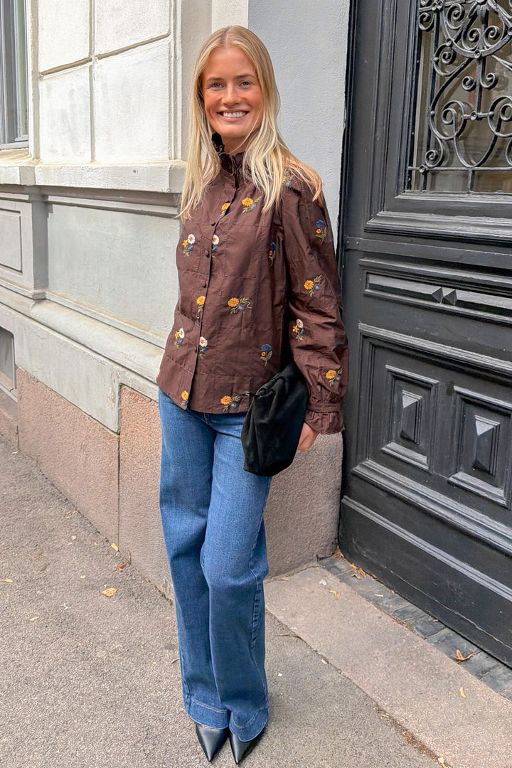 Floral Shirt Choco