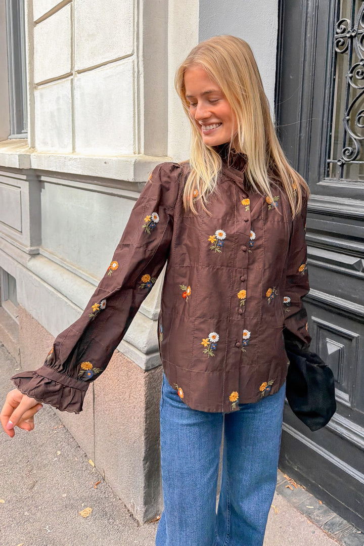 Floral Shirt Choco