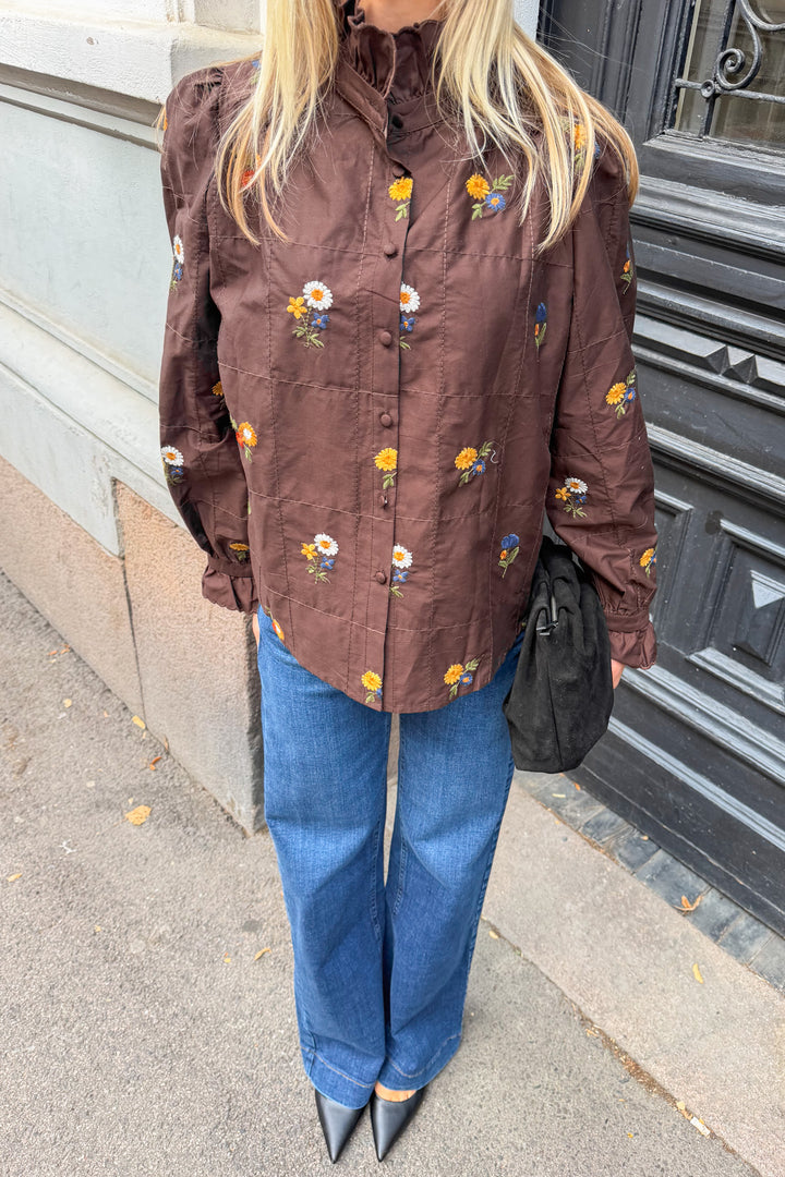 Floral Shirt Choco