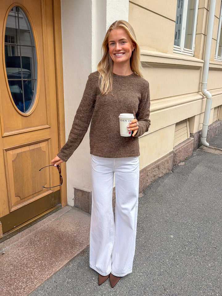 Lulu New Ls Knit O-Neck Dachshund Melange