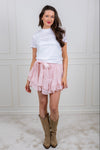 Frill Skirt Shorts Light Pink