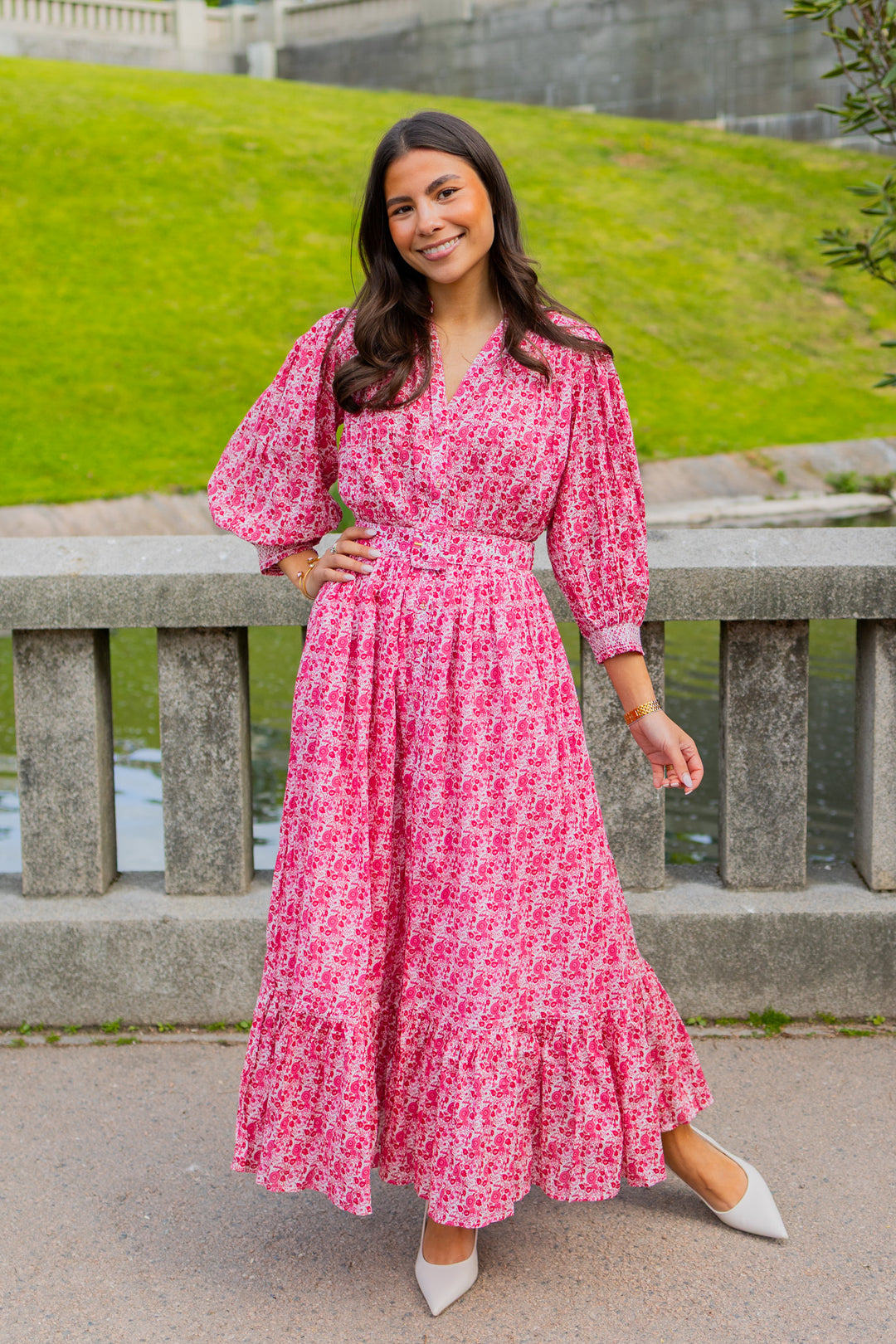 Twisted Midi Dress Wildflowers