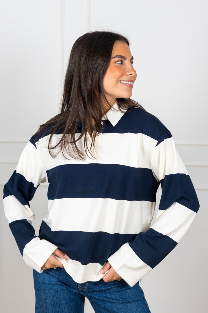 Amari T-Shirt After Midnight Stripe