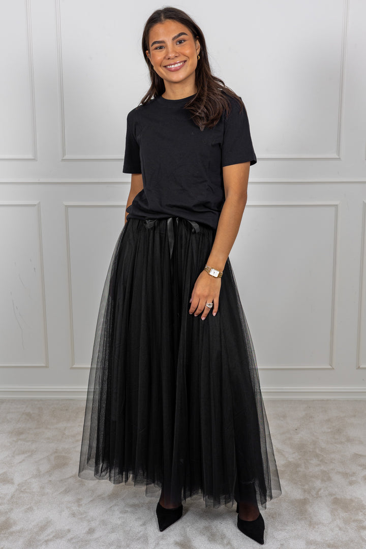 Tulle Midi Skirt Black