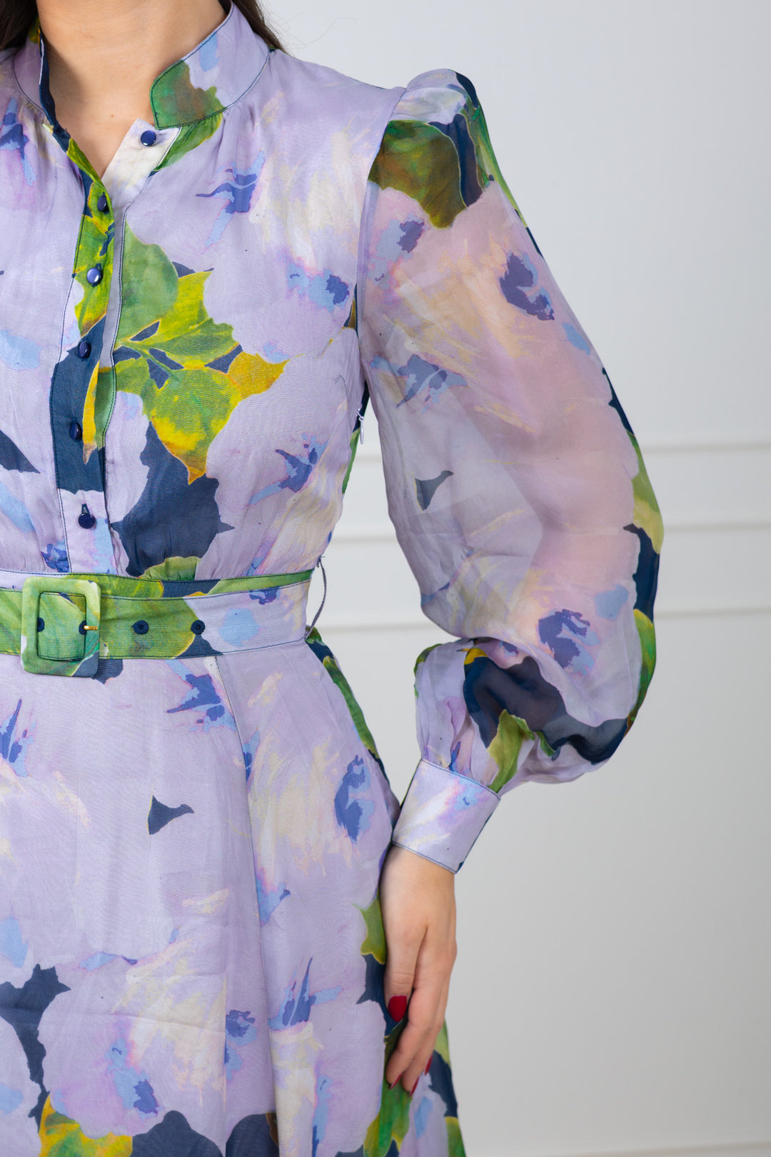 Organza Belt Dress Viola