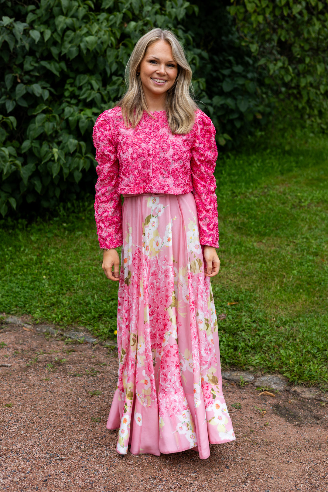 Organza Maxi Skirt Cherry Blossom