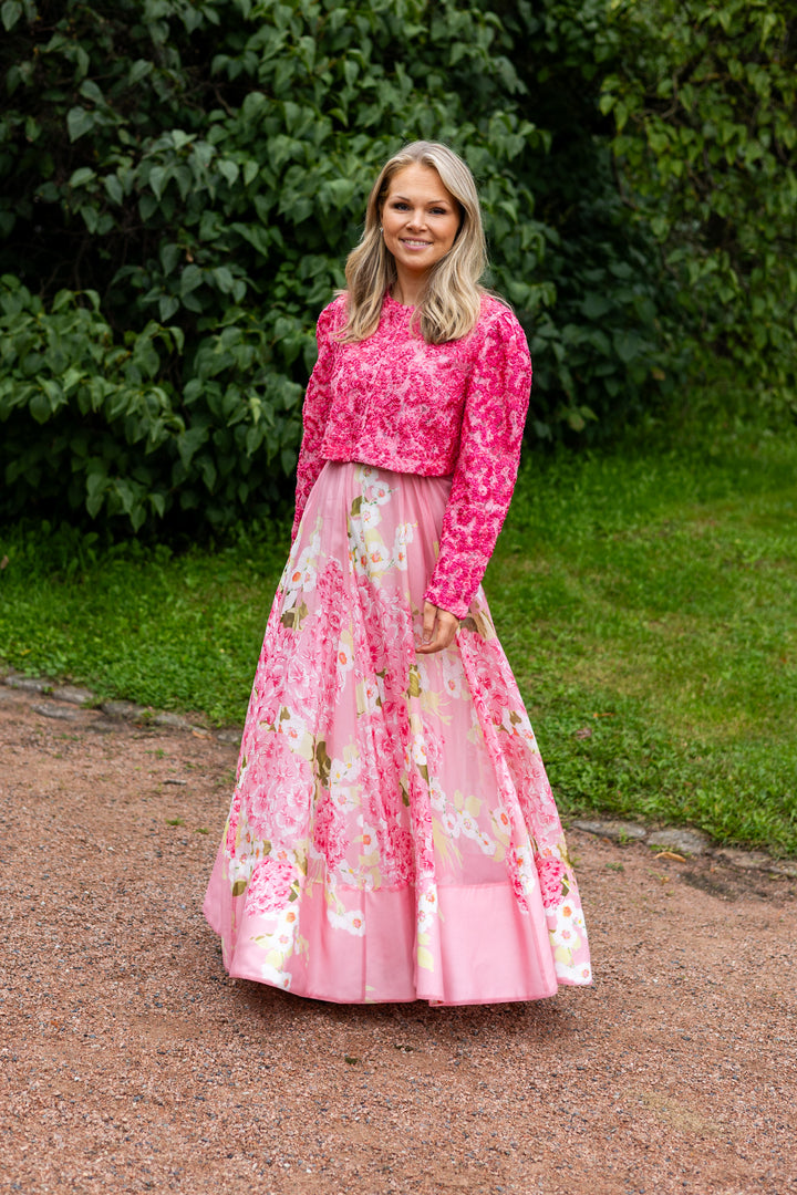 Organza Maxi Skirt Cherry Blossom