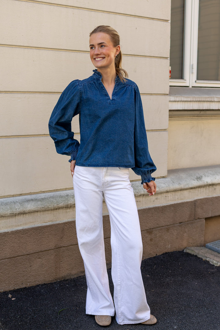 Emmeline Denim Blouse Dark Blue