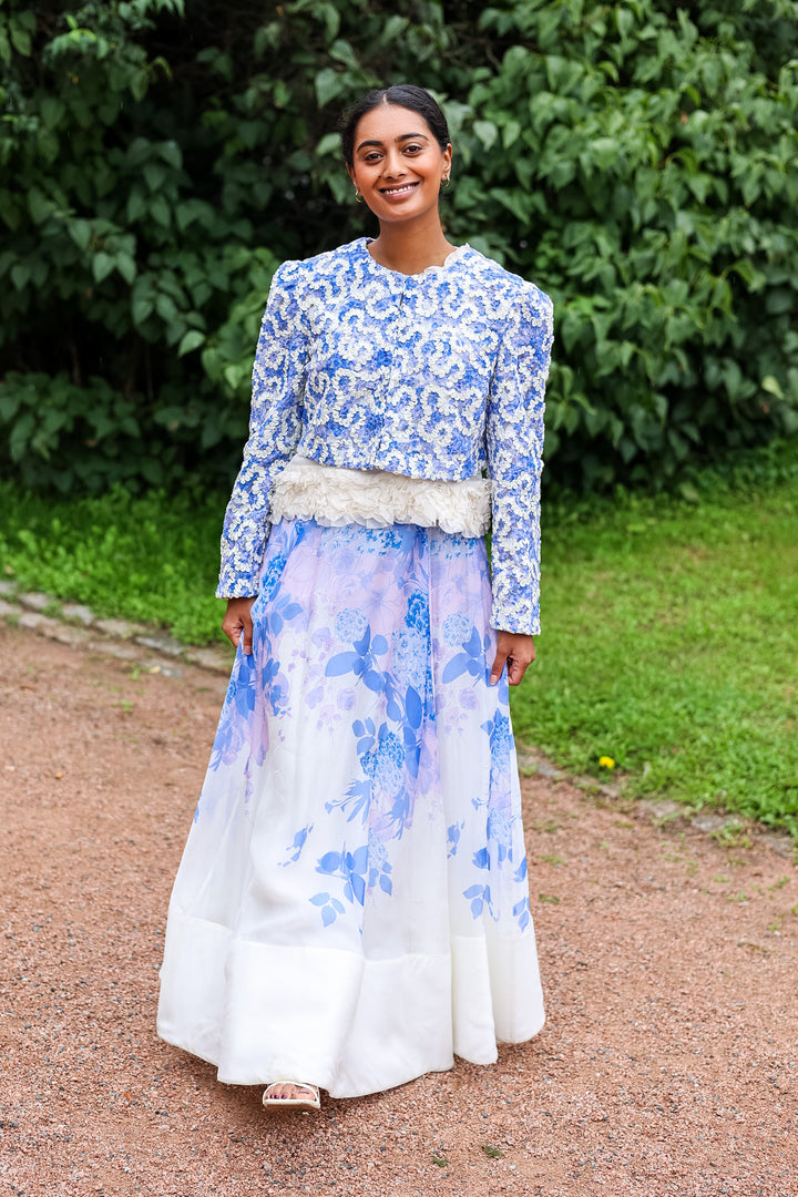 Embroidered Jacket Blue Bloom