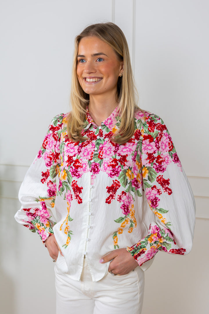 Rosie Ls Shirt Birch New Rosie Print
