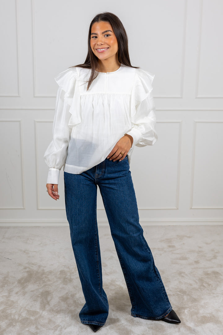 Dream Ruffle Blouse Jet Stream