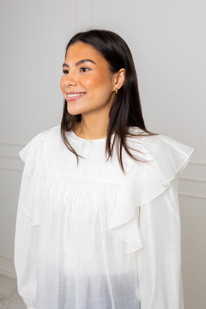 Dream Ruffle Blouse Jet Stream