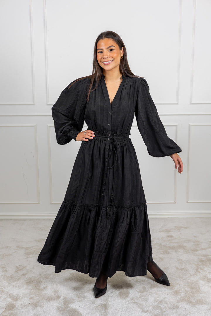 Bohemian Belt Dress Black