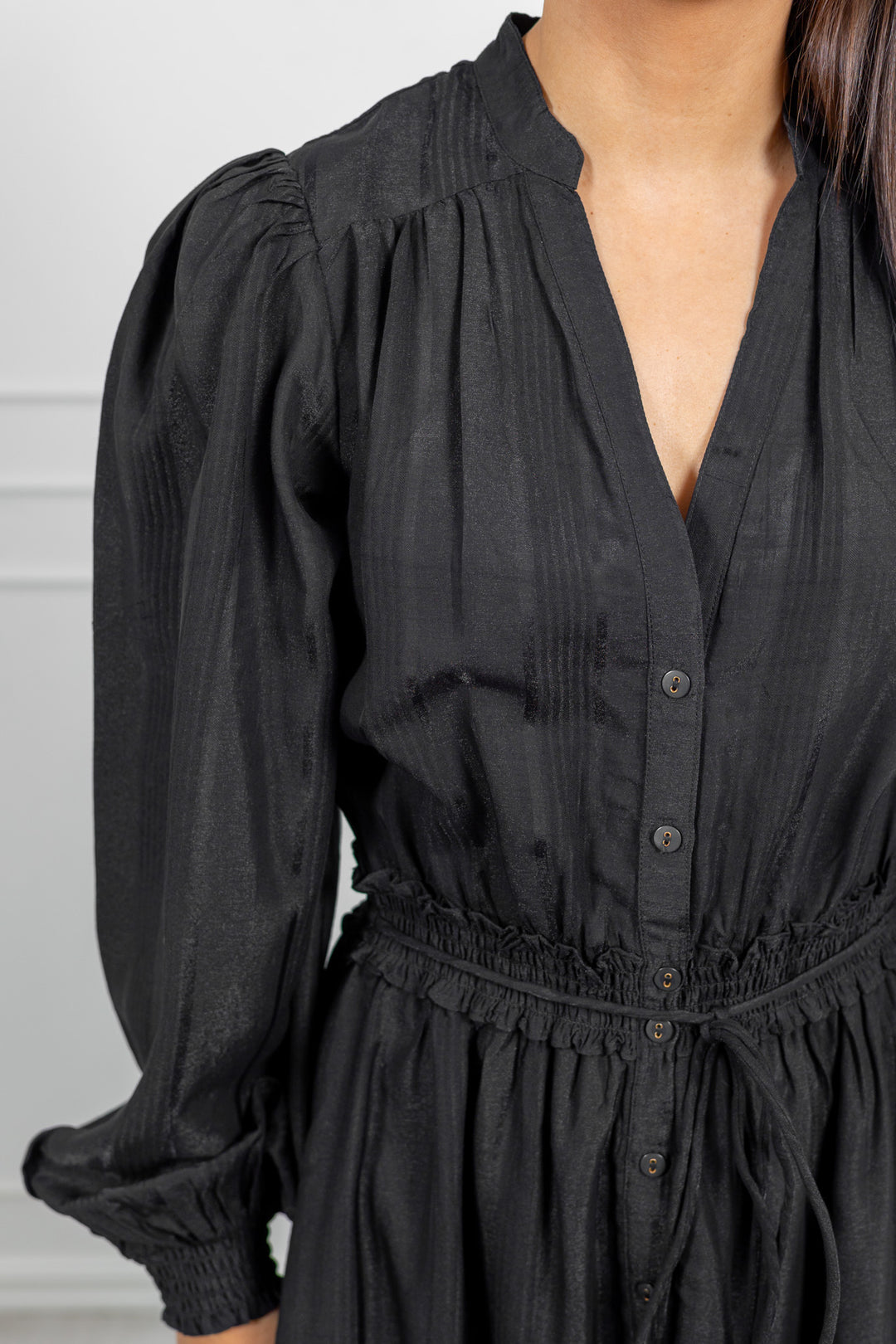 Bohemian Belt Dress Black