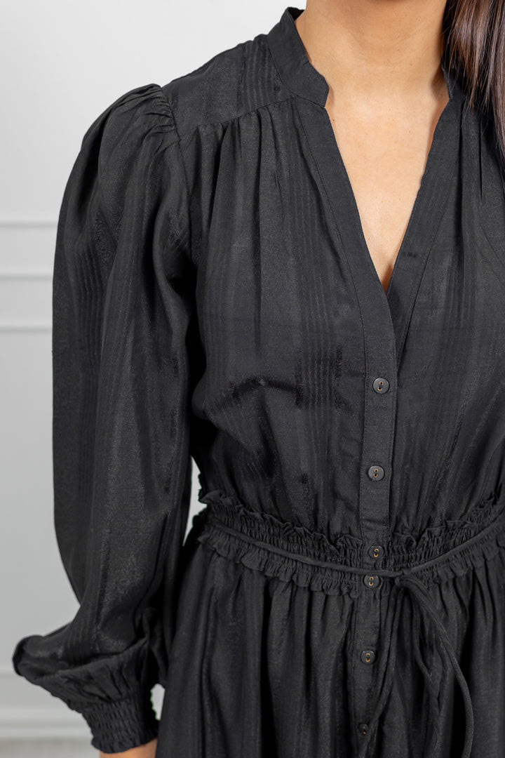 Bohemian Belt Dress Black