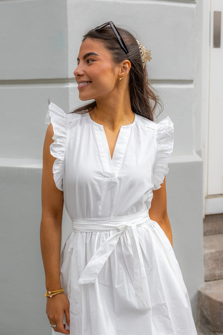 Blair-Ida Regular Sl Long Dress Bright White