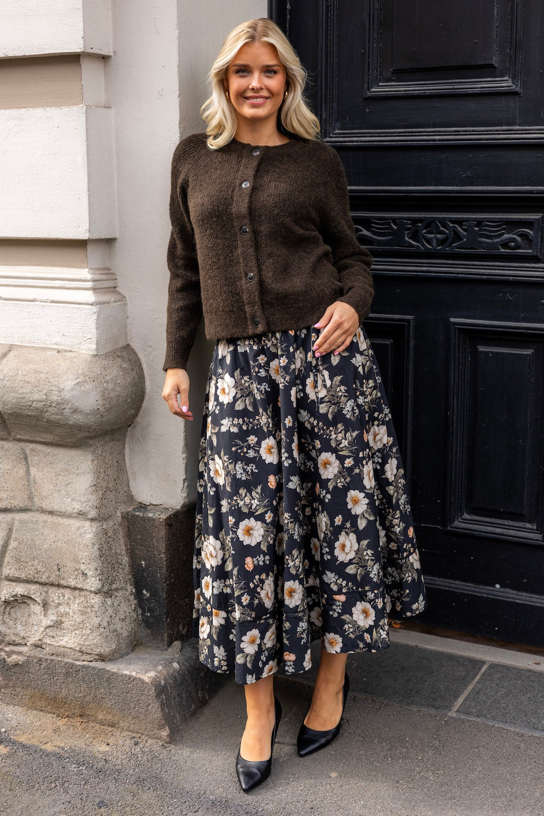 Astrid Skirt Antique Black Poplin