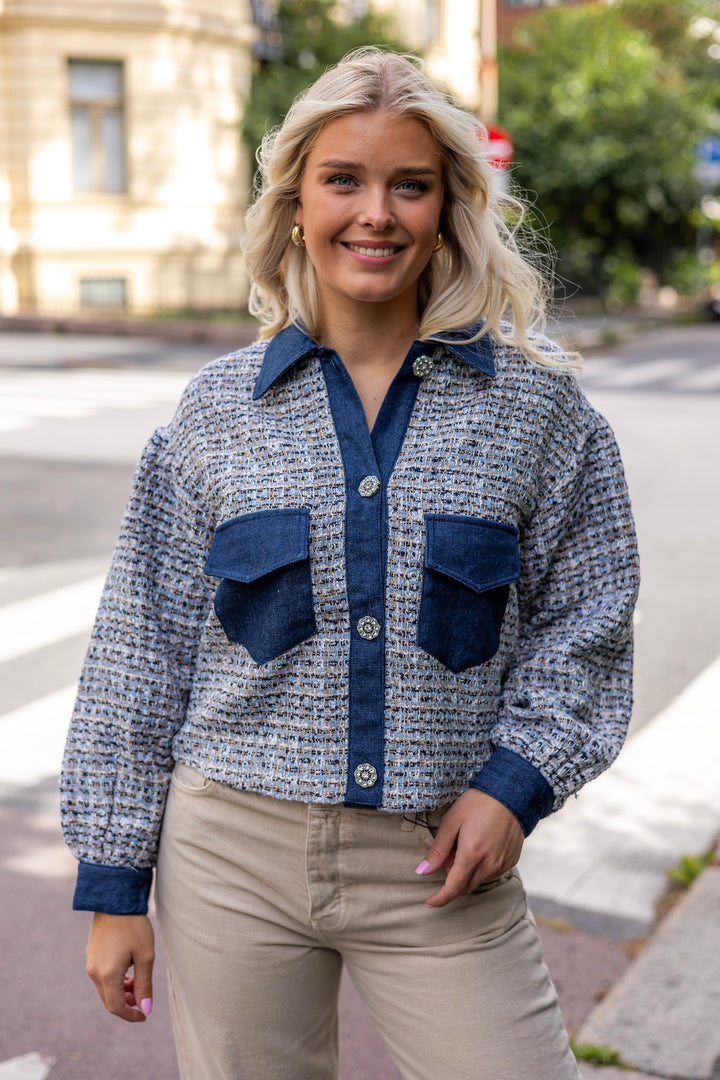 Coco Jacket White/Blue