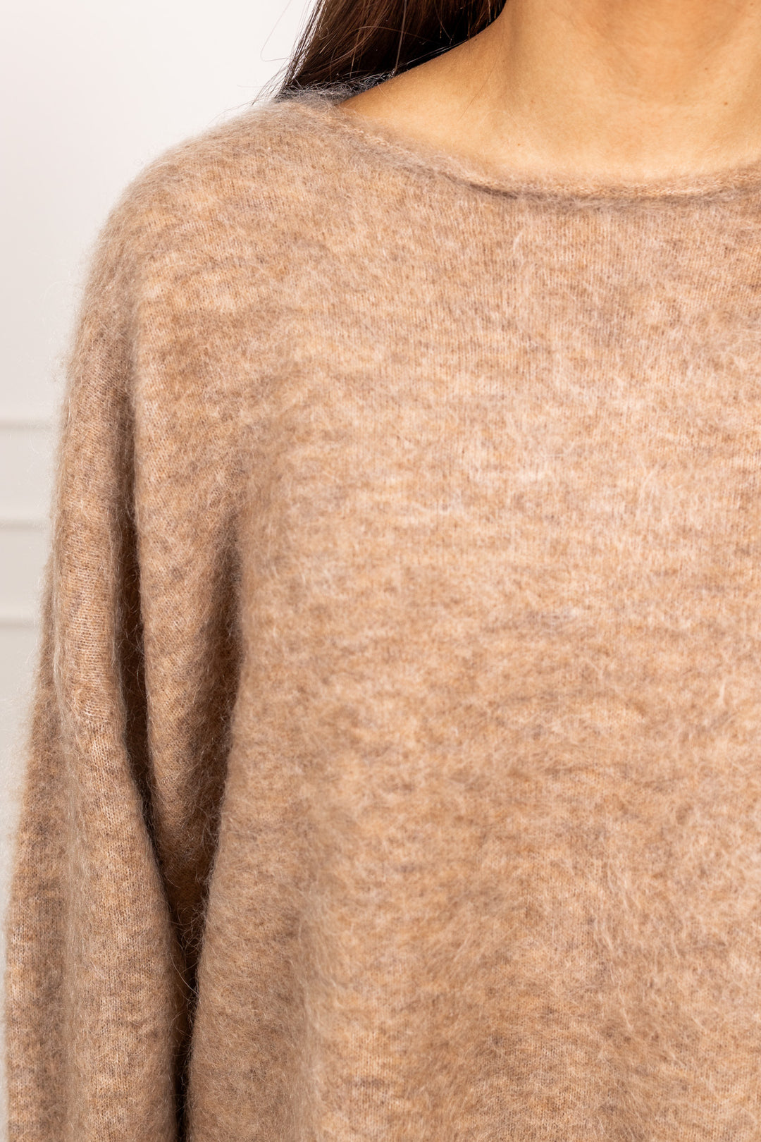 Boxy Sweater Beige Melange