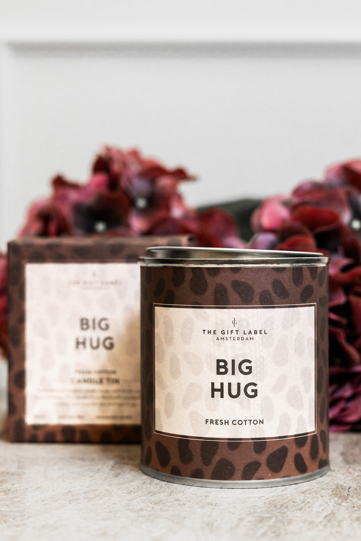 Big Hug Tin Candle - Fresh Cotton Brown