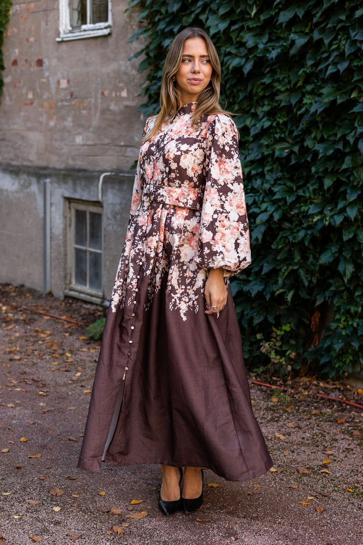 Paisley Long Dress Choco