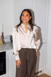 Rosslyn Heavy Sateen Blouse Champagne