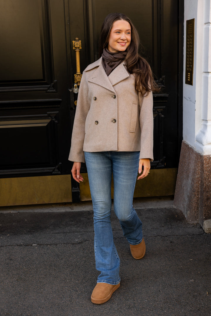 Alma Wool Blend Jacket Sandshell Melange