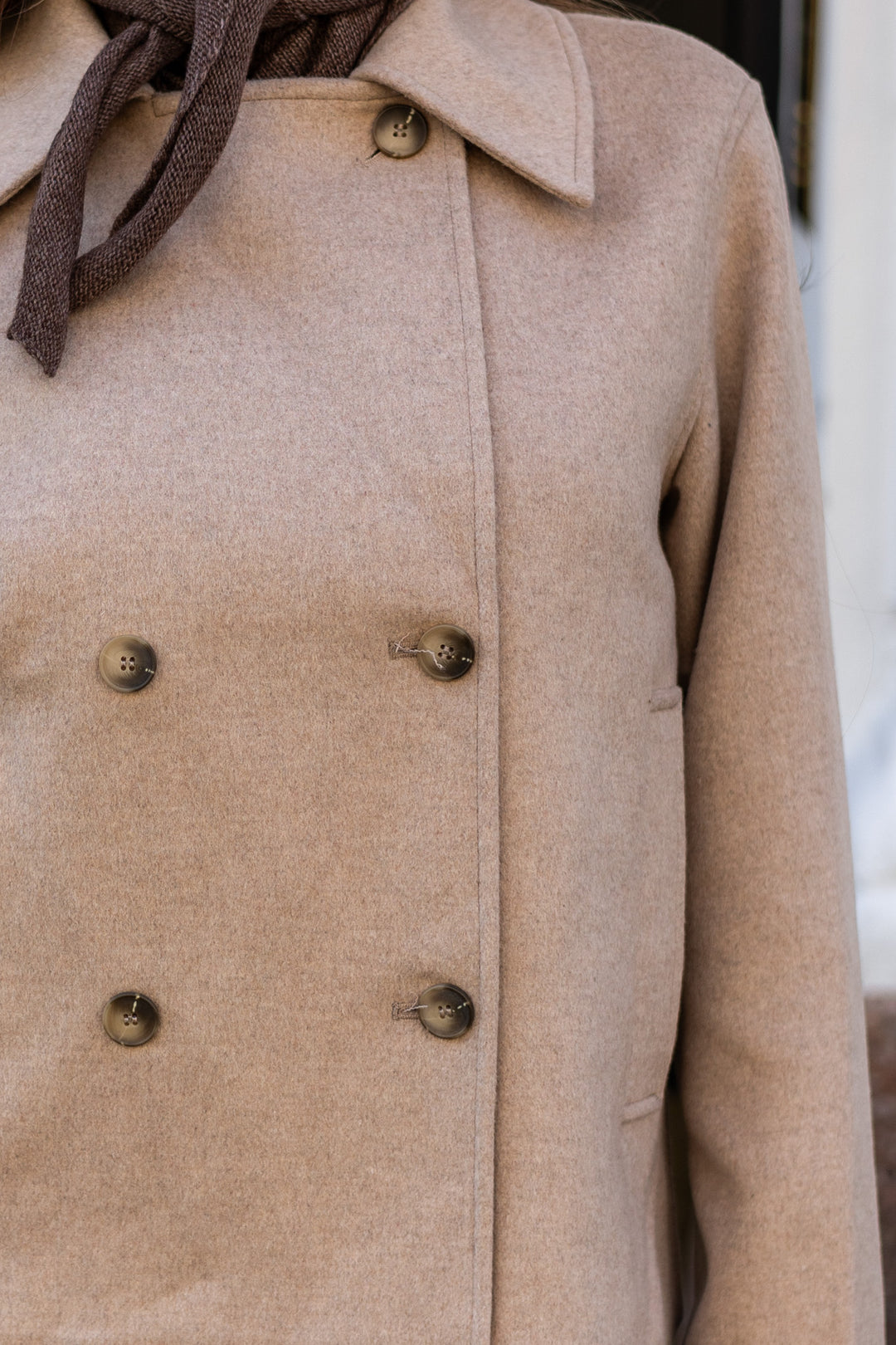 Alma Wool Blend Jacket Sandshell Melange