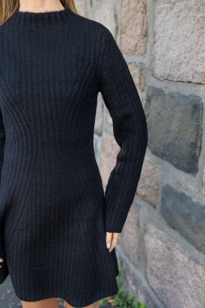 Dolly Ls Knit Dress Black