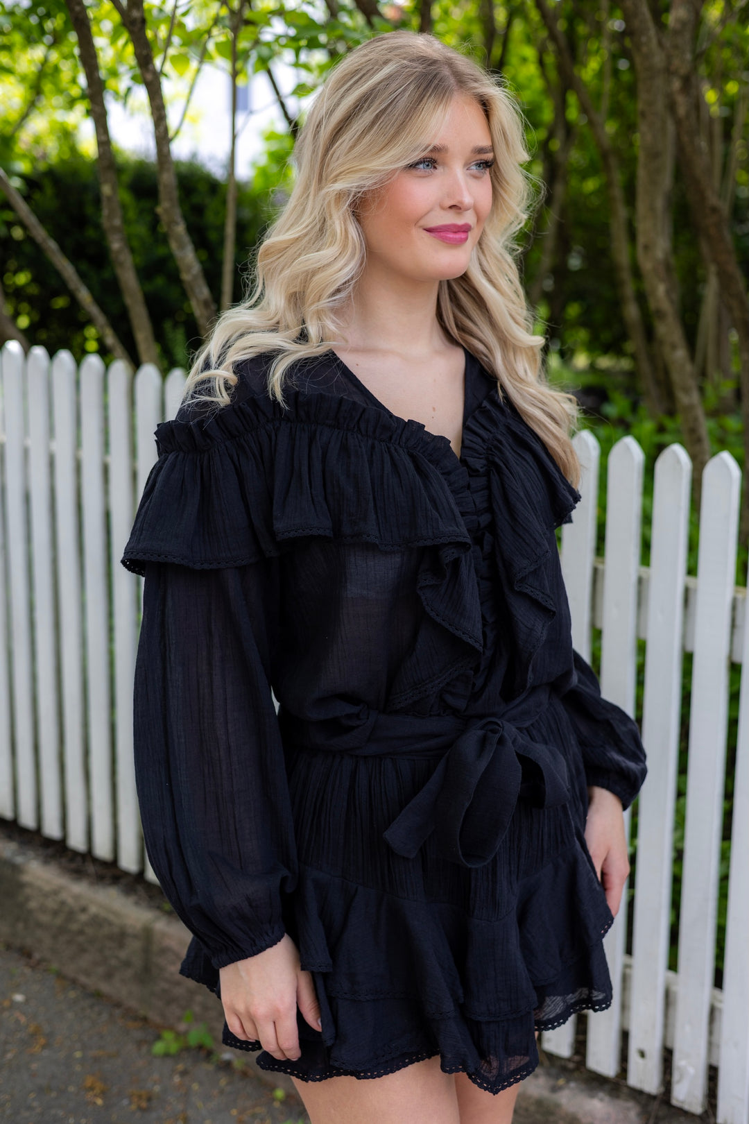 Frill Blouse Black