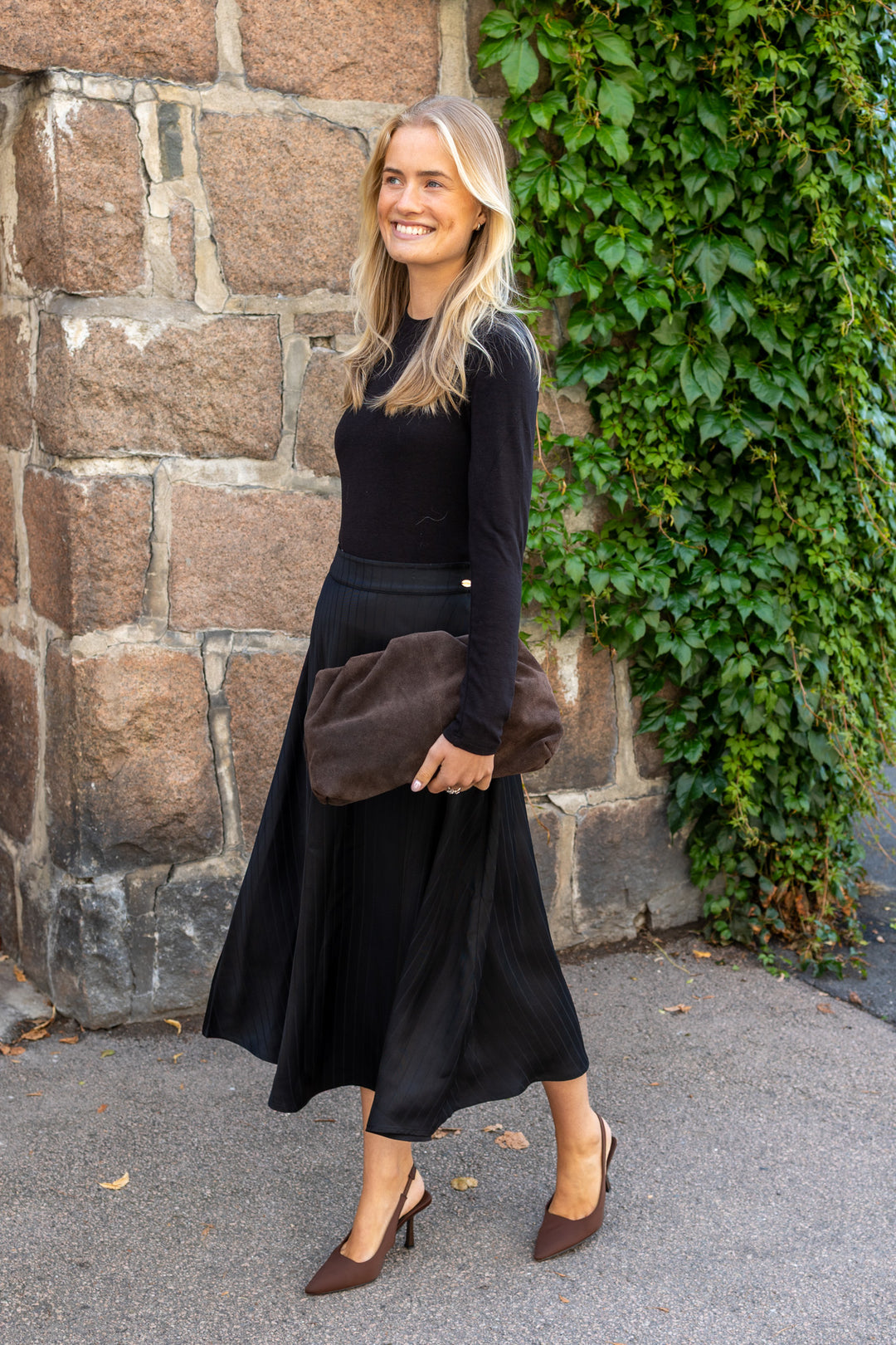 Tailored Midi Skirt Black
