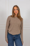 Manila Ls Knit Cashmere O-Neck Delicioso Melange
