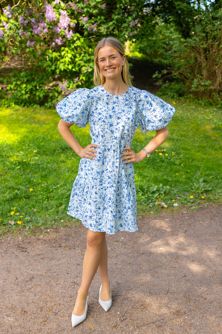 Colea Ss Dress Pristine Blue Donna Print