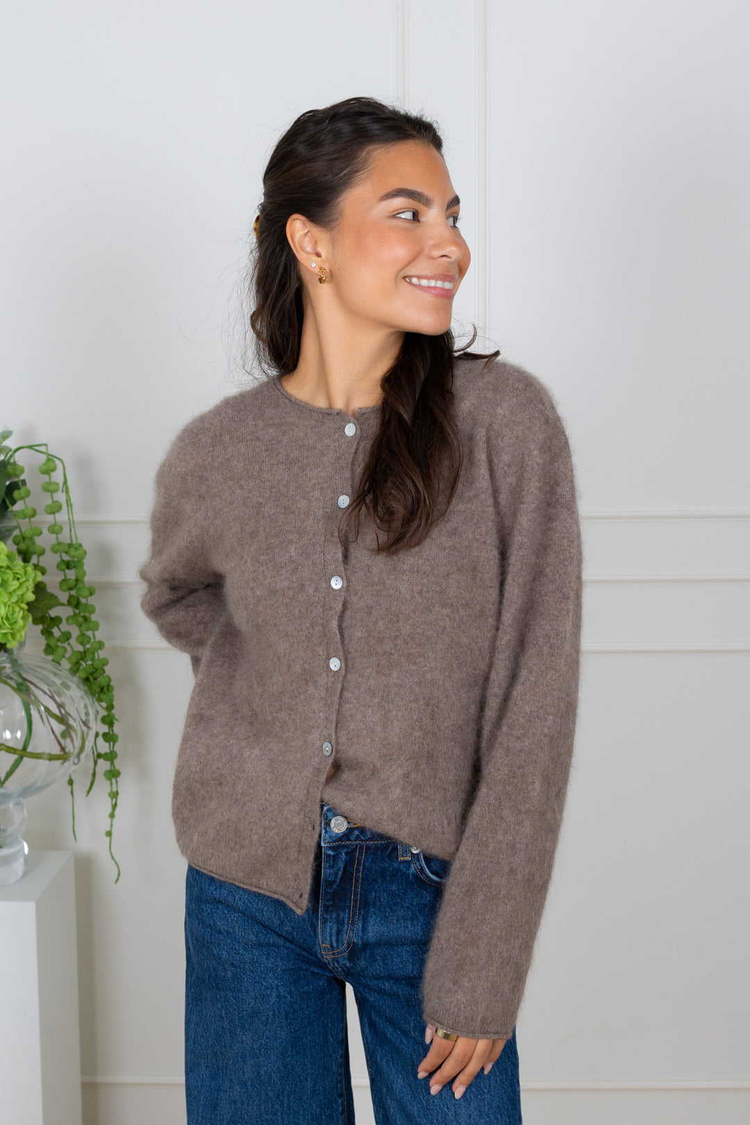 Cashmere Cardigan Taupe