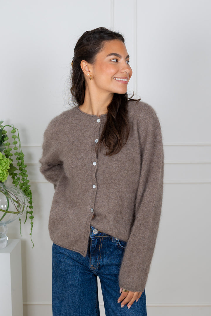 Cashmere Cardigan Taupe