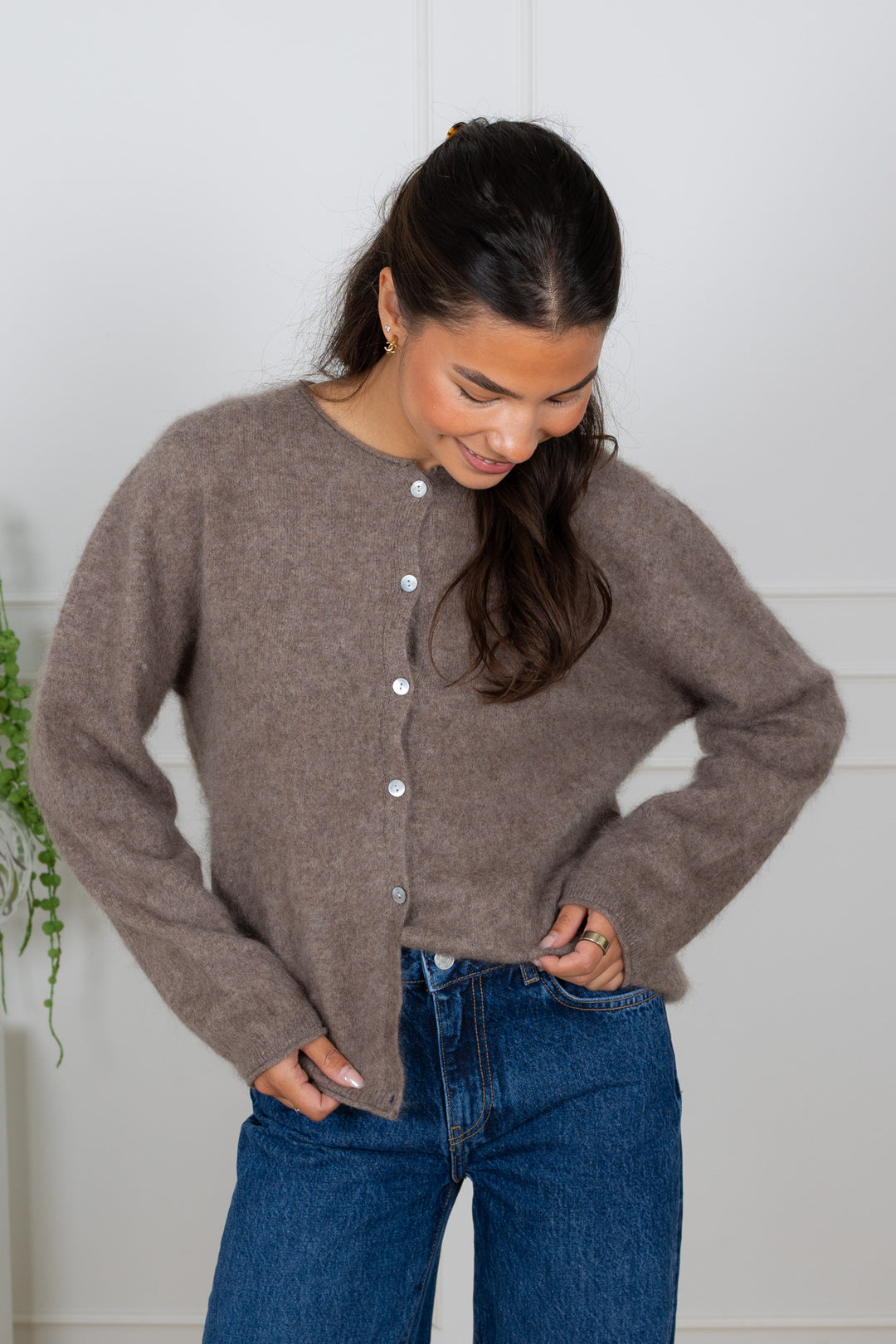 Cashmere Cardigan Taupe