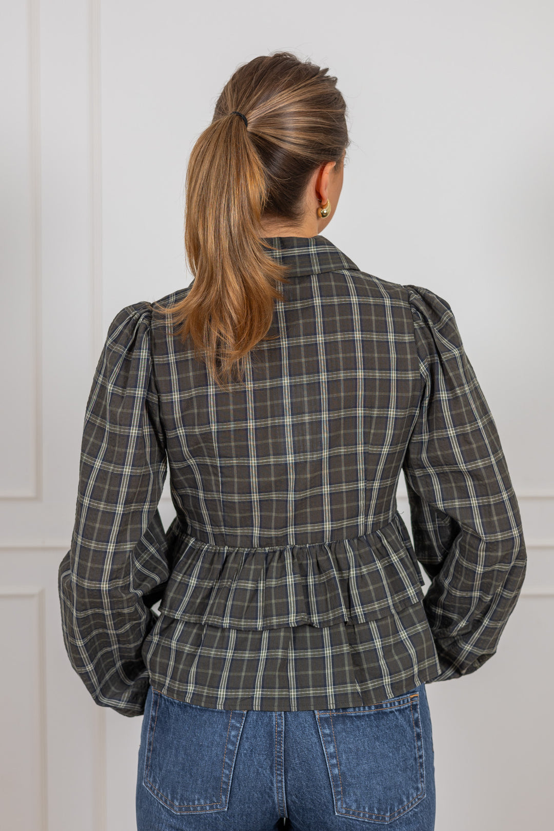 Cinna Ls Tie Top Forest Night Cinna Checks
