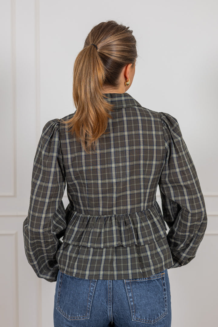 Cinna Ls Tie Top Forest Night Cinna Checks