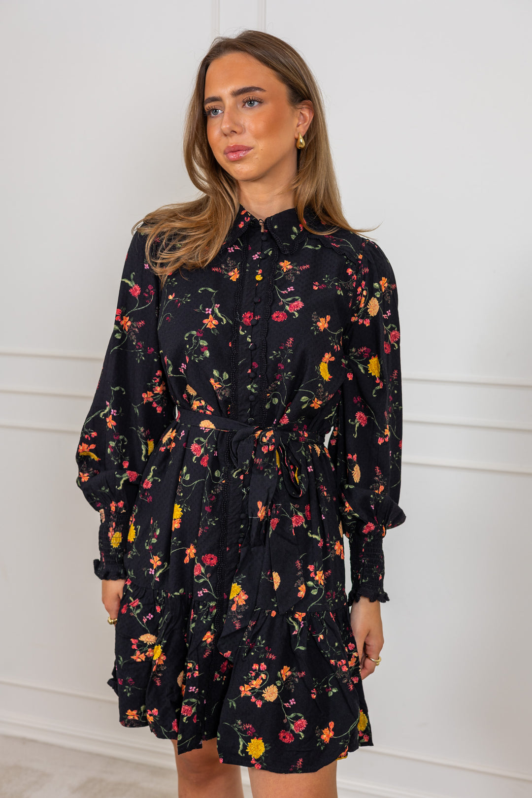Tilera Ls Shirt Dress Black Botari