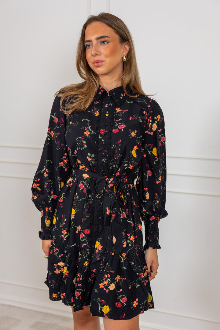 Tilera Ls Shirt Dress Black Botari