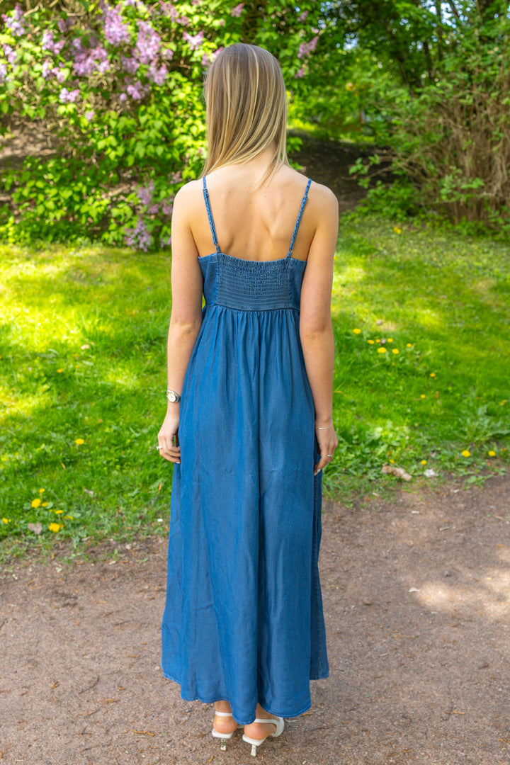 Janna Regular Sl Ankle Dress Medium Blue Denim
