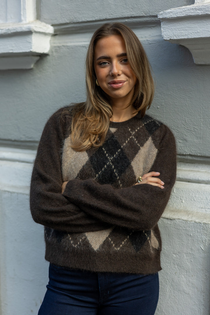 Argyle Pullover Brown