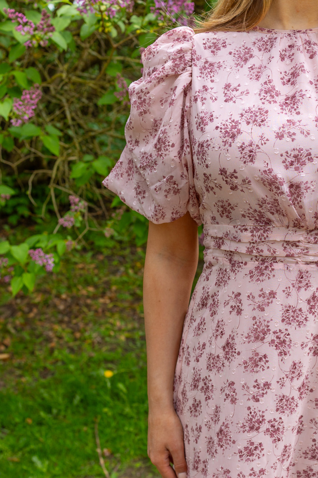 Kikka Chiffon Flower Dress Rose