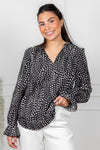 Libertyiw Blouse Black Faded Dot