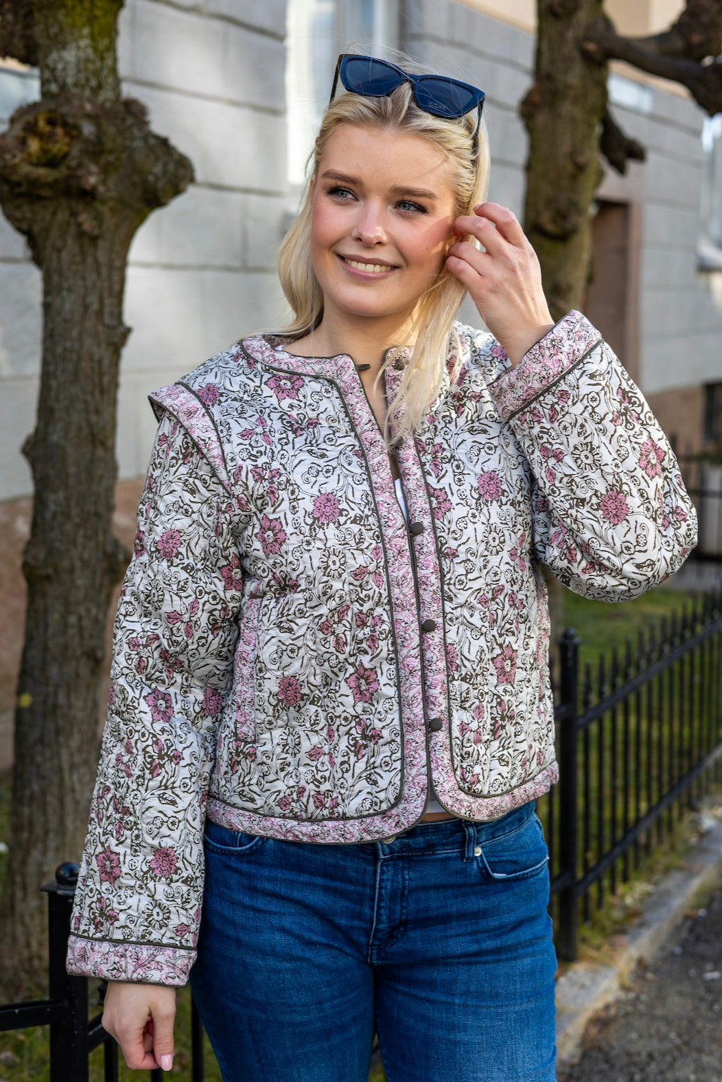 Yaspaula Ls Padded Jacket Star White Paula Print