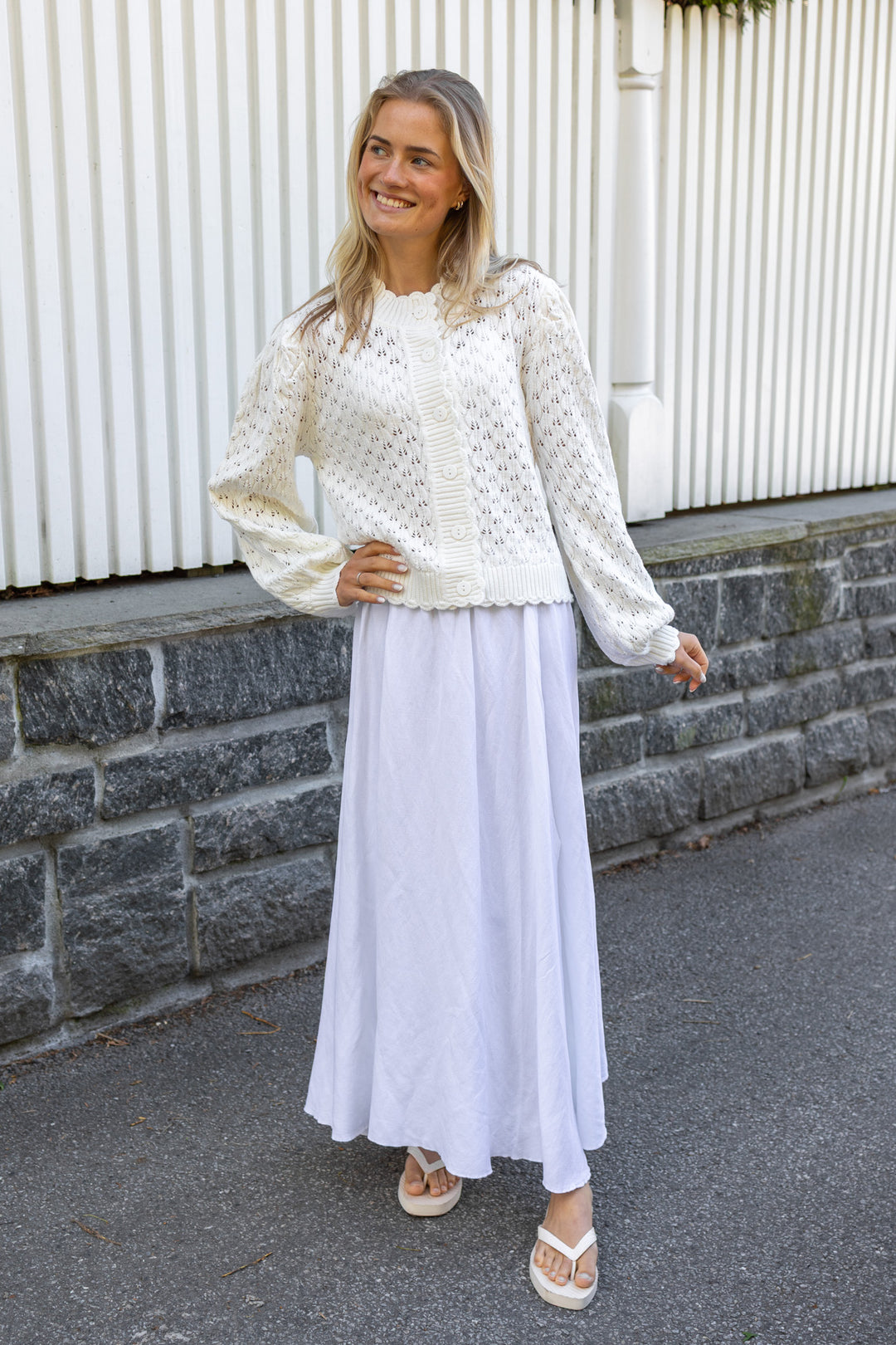 Alexandra Cardigan White